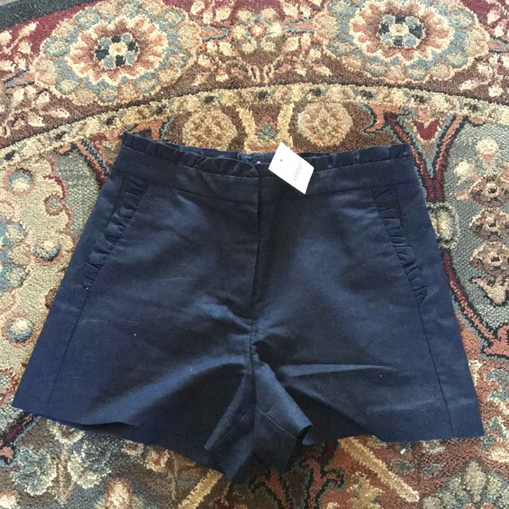Navy blue high waisted shorts